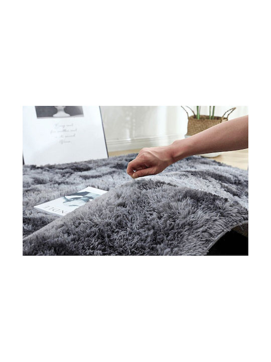 Strado Carpets Χαλί Ορθογώνιο Shaggy Dark Grey 80x80cm