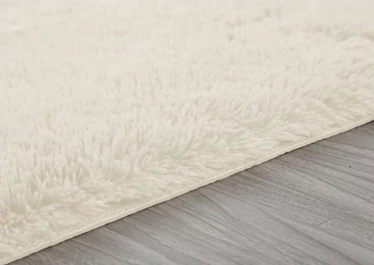 Strado Carpets Rug Rectangular Shaggy Cream Beige