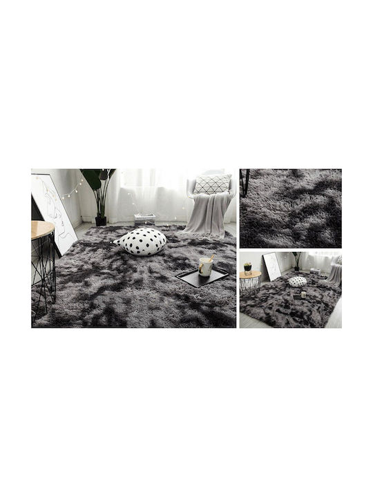 Strado Carpets Anti-slip Rug Rectangular Shaggy Ombregrey (dark Grey)