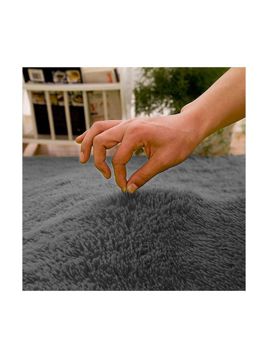 Strado Carpets Χαλί Αντιολισθητικό Shaggy Φ90cm Graynight (grey)