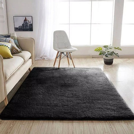 Strado Carpets Teppich Rechteckig Synthetisch,Polyester/Cotton/Leather Black (czarny)