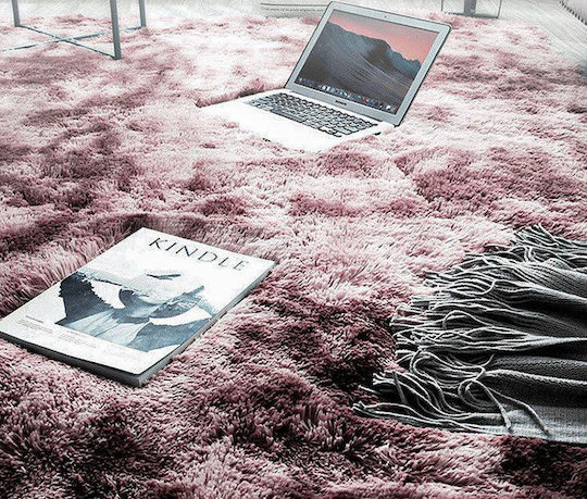 Strado Carpets Αντιολισθητικό Χαλί Διάδρομος Shaggy Pink 80x150cm