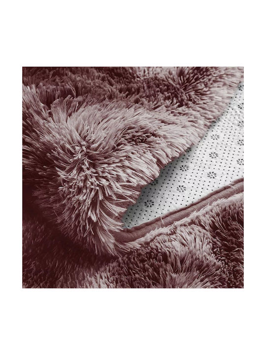 Strado Carpets Χαλί Στρογγυλό Shaggy Pink Φ200cm