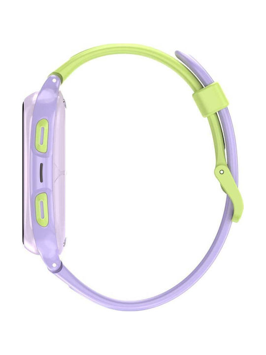 Lagenio Ceas digital pentru copii cu GPS și curea din cauciuc/plastic Violet