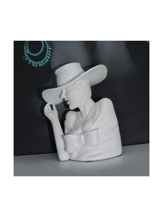 Velve Vază Decorativă Ceramică Alb 27x20cm 1buc