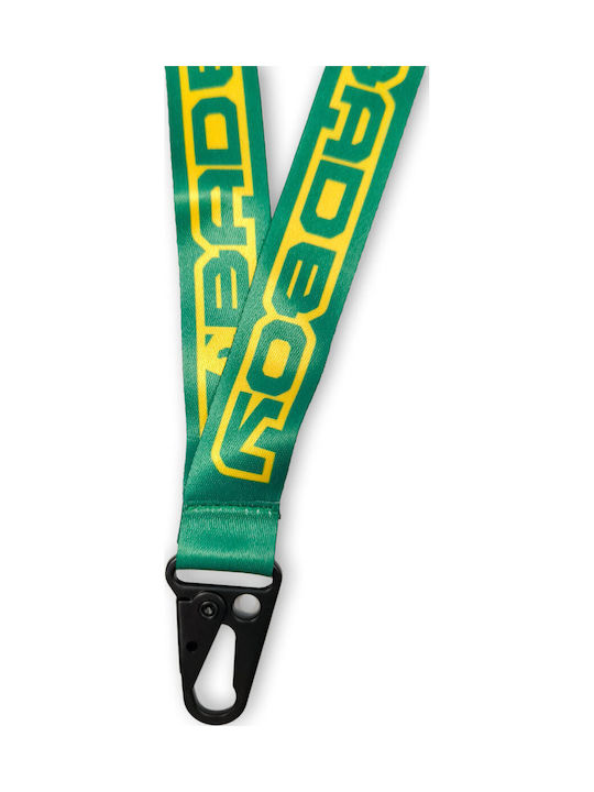 Μπρελόκ Λουράκι Λαιμού Badboy Logo Trn Lanyard Green Yellow Μπρελόκ Λουράκι Λαιμού Badboy Logo Trn Lanyard Green Yellow