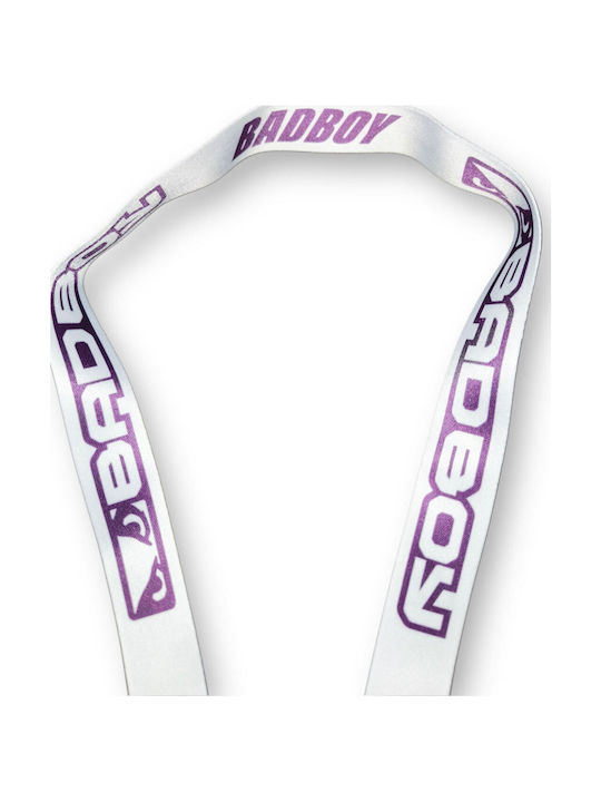 Μπρελόκ Λουράκια Λαιμού Badboy Logo Trn Lanyard White Purple