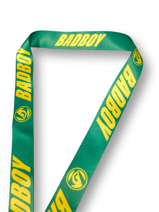 Μπρελόκ Λουράκι Λαιμού Badboy Logo Safebreak Detachable Lanyard 50 Cm Green Yellow