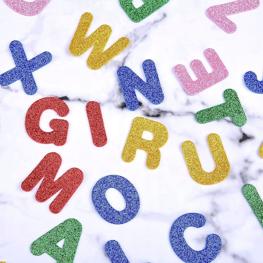 Glitter Foam Letter Stickers 30mm Edukamp