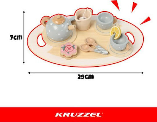 Kruzzel Παιχνίδι Σετ Τσαγιού από Ξύλο