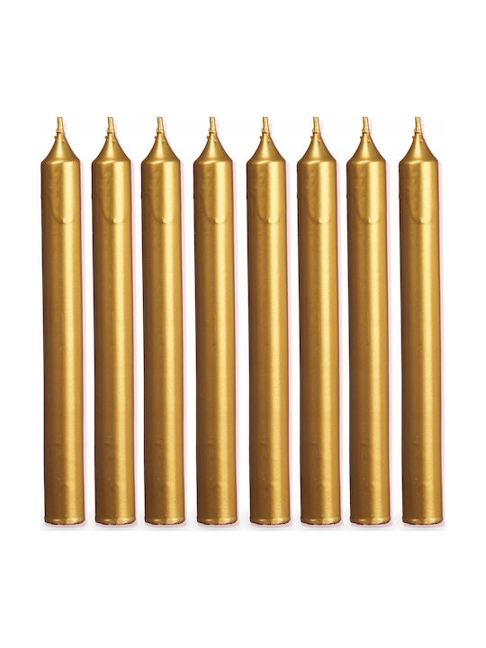 Atmosphera Aromatic Taper Candle Gold 21cm 8 Pieces