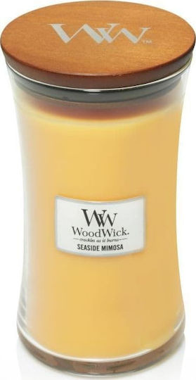 WoodWick Scented Candle Jar with Scent Seaside Mimosa Orange 609.5gr 1pcs