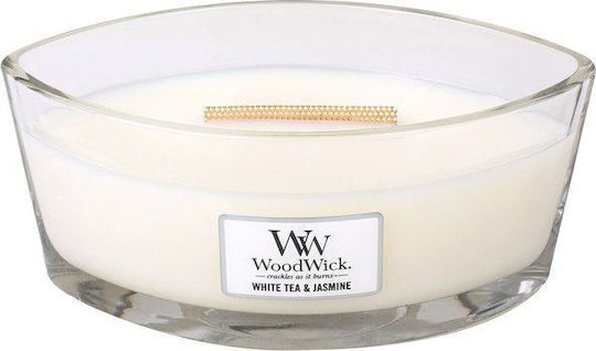 WoodWick Ароматична Свещ от Соя в Буркан с Аромат Бял Чай и Жасмин 453гр