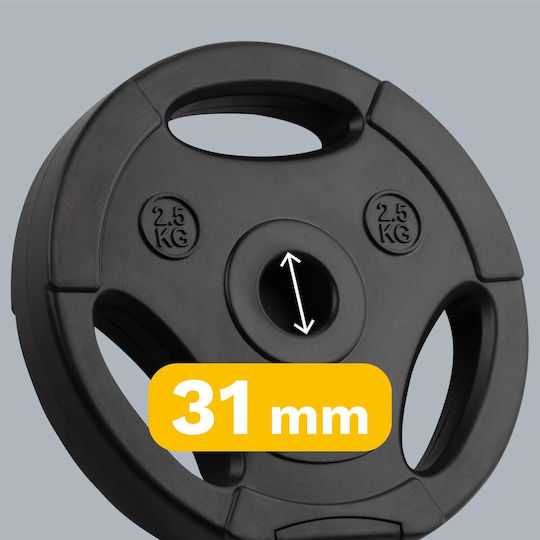 Scheibenset 4 x 2.5kg Ø31mm mit Griffen