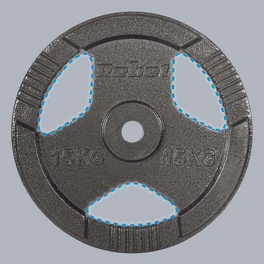 Scheibenset Metall 2 x 15kg Ø31mm mit Griffen