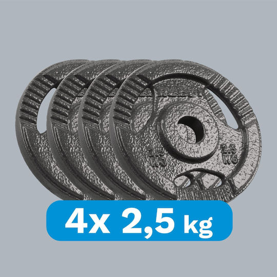 Set of Plates Metal 4 x 2.5kg Ø31mm with Handles