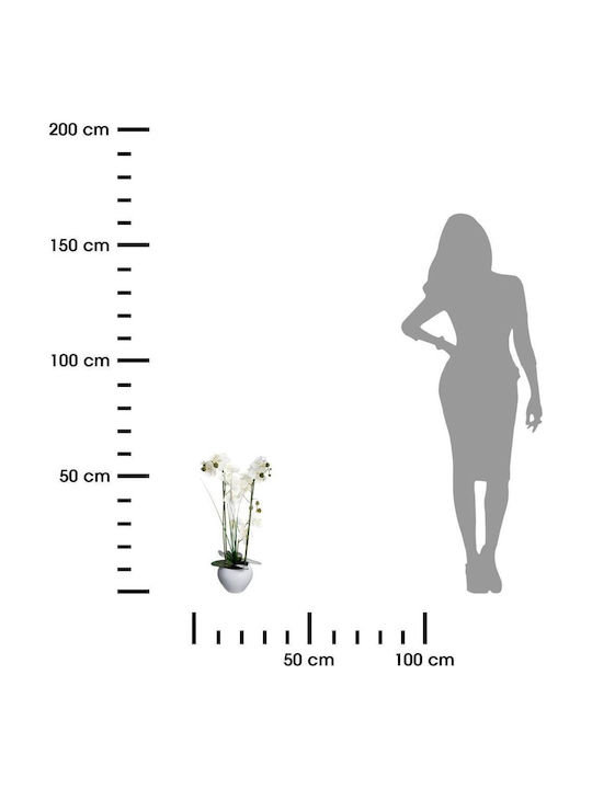 Artificial Plant in Pot Orchid White 56cm