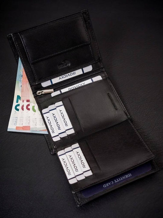 Δερμάτινο Ανδρικό Πορτοφόλι με RFID Μαύρο