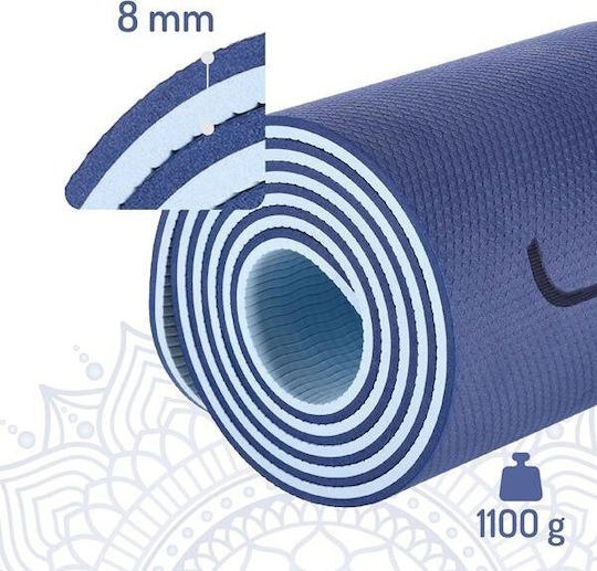 Trainingsmatten Yoga Blaue (183x61x0.8cm)
