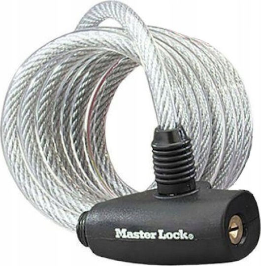 Master Lock Bicycle Cable Lock with Key Black