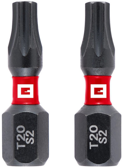 Double Twist Bits T20 S2 25mm 2 Pieces