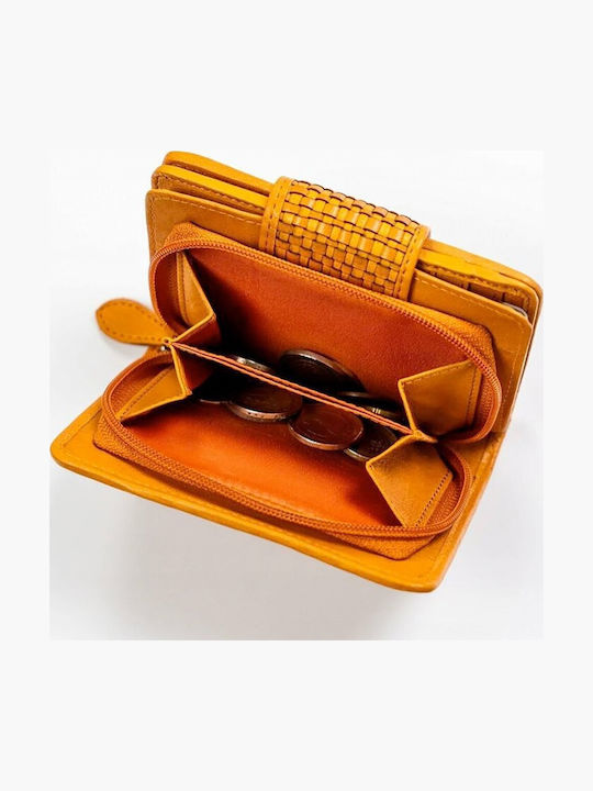 Естествена Кожа Дамски Портфейл с RFID Оранжев