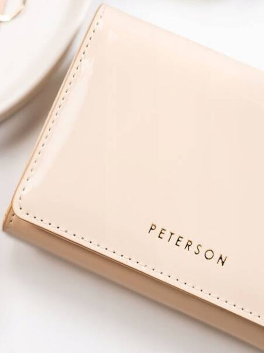 Leather Women's Wallet with RFID Beige
