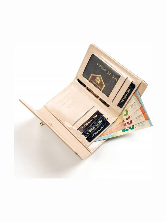 Leather Women's Wallet with RFID Beige