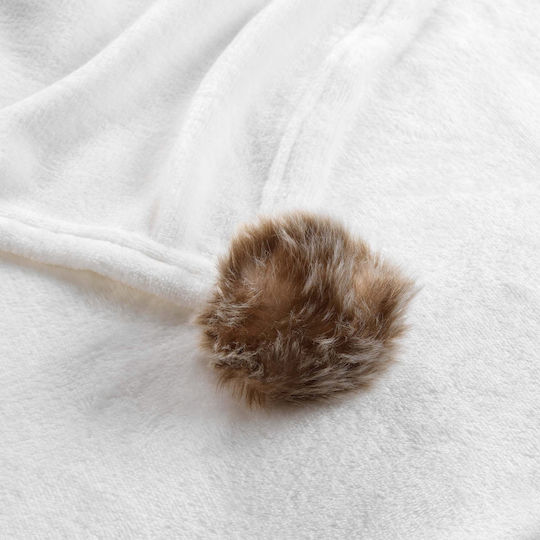Douceur d'Intérieur Pelzige Decke Für Sofa 125x150cm Snowy