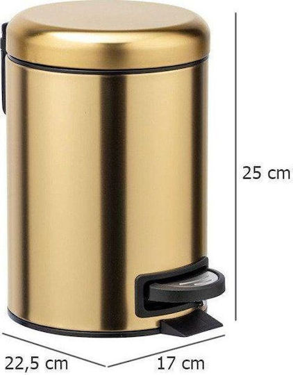 Wenko Leman 24009100 Inox Bathroom Basket 3lt Gold