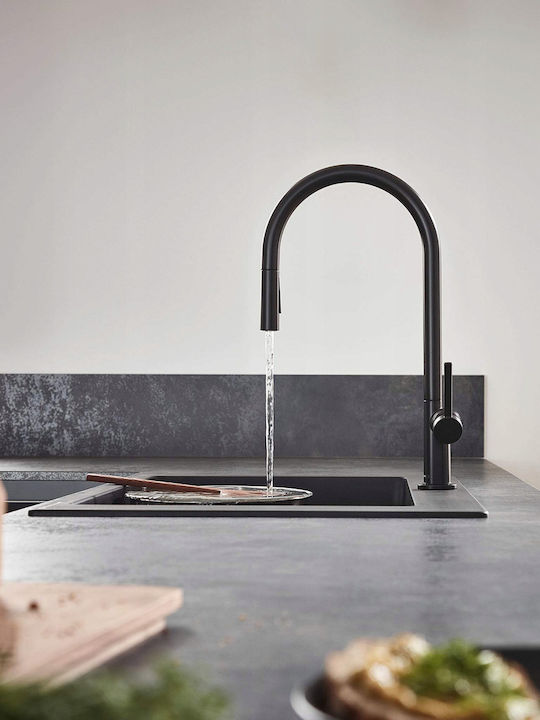 Hansgrohe Talis M54 Kitchen Faucet Counter Retractable Black