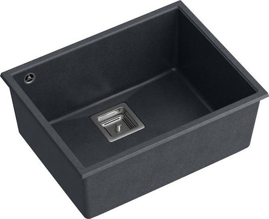 Quadron Drop-In Sink Synthetic Granite with Faucet W55xD42cm Black