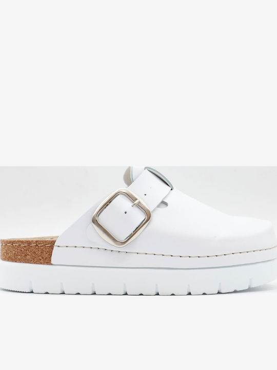 Comfort Way Shoes Γυναικεία Ανατομικά Σαμπό Λευκά