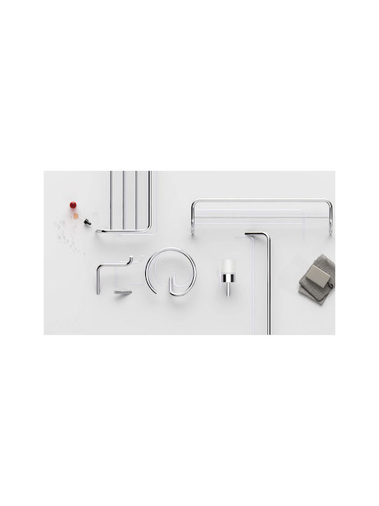 Deante Single Wall-Mounted Bathroom Freestanding Coat Rack ​61x61cm Silver