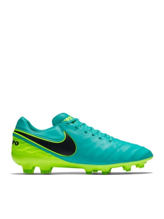 Nike Tiempo Legacy II Low Football Shoes FG with Cleats Green