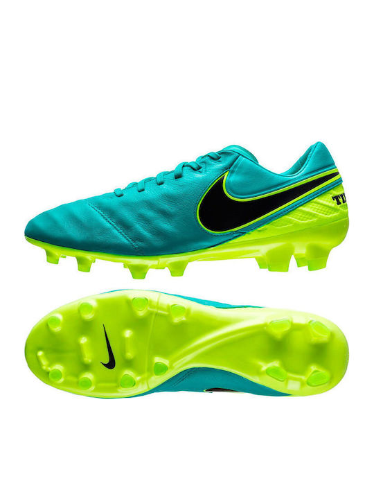Nike Tiempo Legacy II Low Football Shoes FG with Cleats Green
