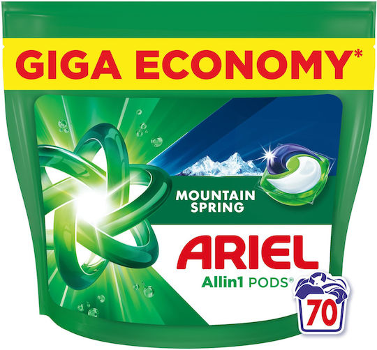 Ariel Mountain Spring Detergent for Coloreds Clothes (70 Capsules)
