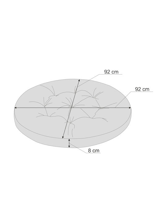 Pernă Swing Cushion De Grădină Rotundă Verde Sea 90x91cm Waterproof