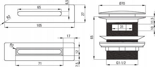 Deante Valve with Overflow