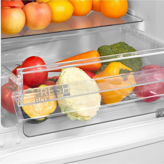 Midea Kühl-Gefrierkombination 262Es NoFrost H177.3xB54.7xT56.8cm. Weiß MDRB369FGE01
