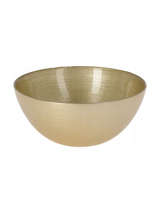 Eurofirany Dekorative Schüssel Glas Gold 21x21cm 1Stück