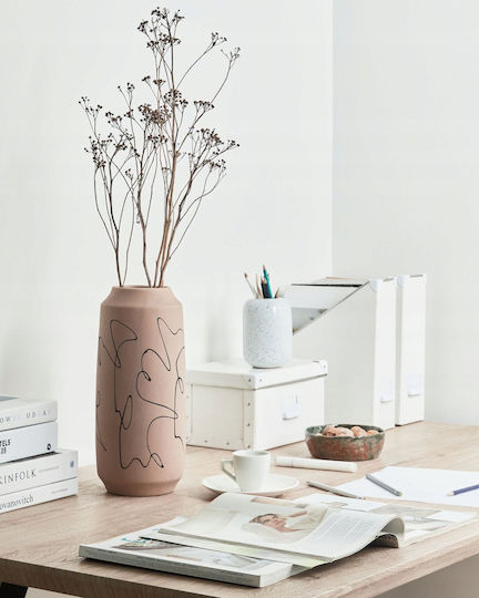 Beliani Keramik Vase Sunfish Beiget