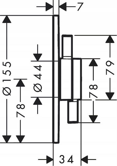 Hansgrohe Set Mixer & Gură Îngropată pentru Duș Bronz