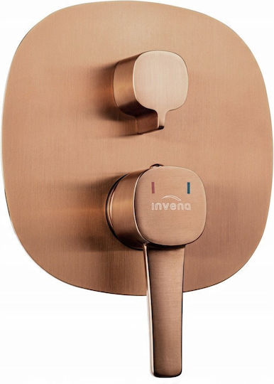 Invena Built-in Mixer & Shower Head Set for Shower Copper