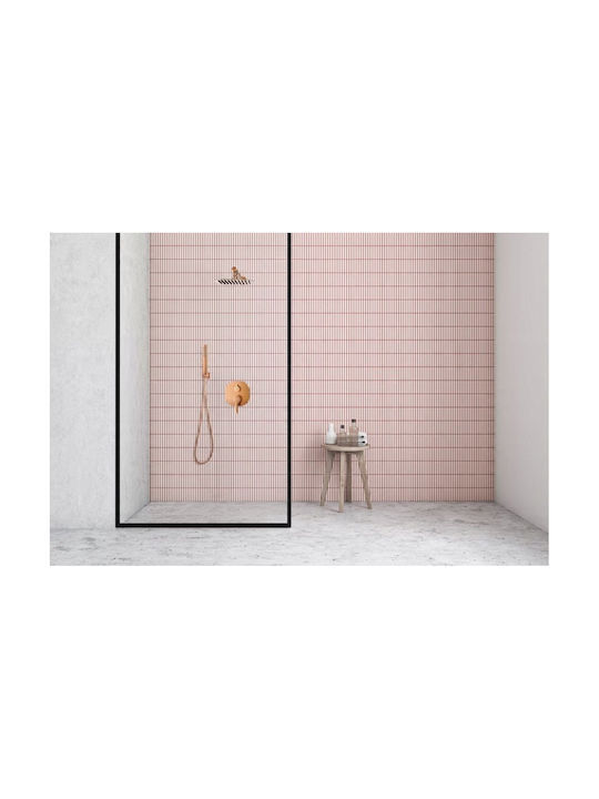 Invena Built-in Mixer & Shower Head Set for Shower Copper