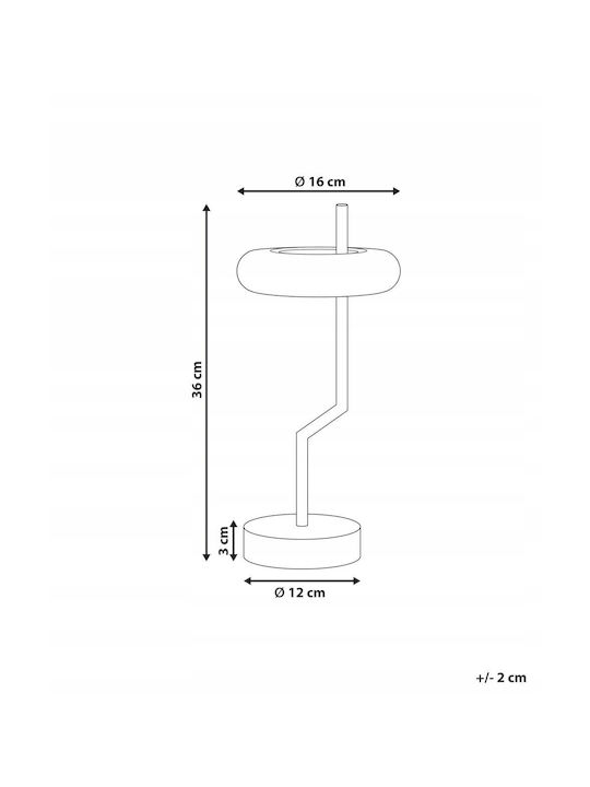 Beliani Dekorative Lampe Weiß