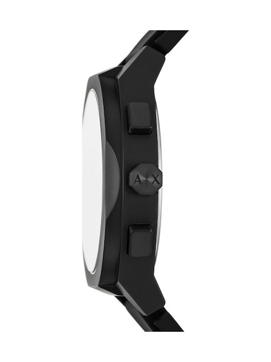 Armani Exchange Мъжки Часовник 44mm Хронограф На Батерия с Черна Текстилна Каишка