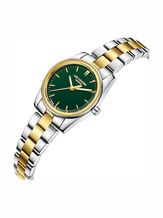 Lee Cooper Γυναικείο Ρολόι 26mm Μπαταρίας με Κίτρινο Μεταλλικό Μπρασελέ