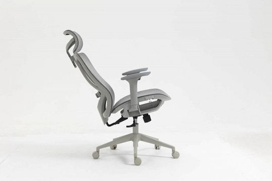 Office Products Egina Καρέκλα Γραφείου με Ρυθμιζόμενα Μπράτσα Gray