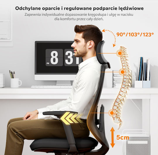 SENSE7 Nakai Bürostuhl mit Einstellbaren Armen Schwarze